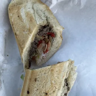 a cut in half sandwich