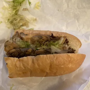 Mushroom Cheese Steak Sub