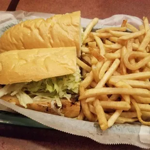 Cheese steak and free dine in fries