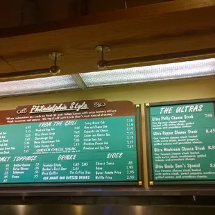 Classic menu but covers all the basics