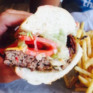 Bacon cheeseburger sub