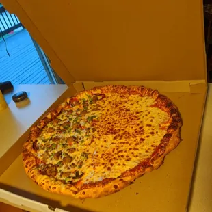 a pizza in a box