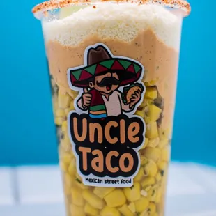 a drink in a plastic cup