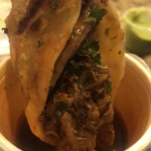 Birria taco - close up