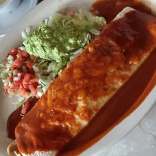 Chipotle sauce burrito