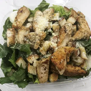 Outstanding Grilled Chicken Caesar Salad
 The portions are HUGE!