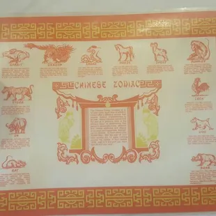 a chinese zodiac board