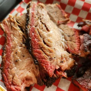 Fatty brisket, very good you have the option between fatty and lien and chopped and sliced