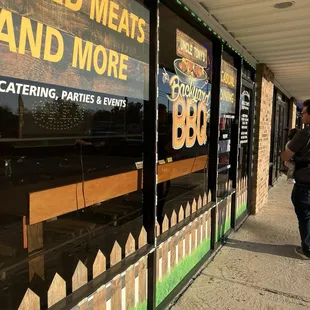 Uncle Tony's barbecue backyard outside