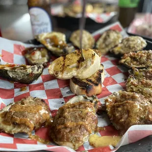 Chargrillled oyster sampler