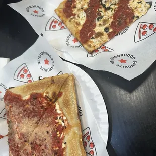 Margherita Pizza Slice - Slice Grandma Pizza Slice - Slice