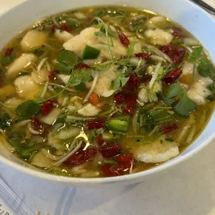 Spicy fish in broth.