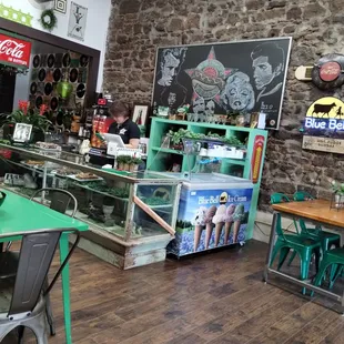 the inside of a restaurant