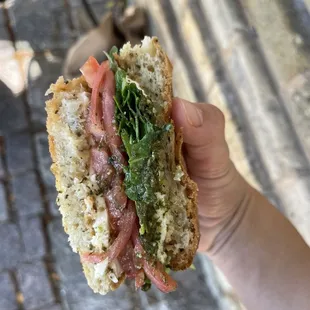 Pesto caprese sandwich 10/10