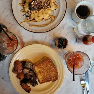 Little Phatty with avocado and sweet potato pie french toast