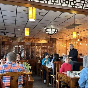 people sitting at tables