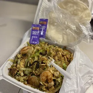 Mushu shrimp 19$ got it delivered