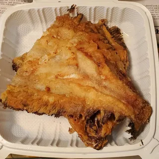 Whole Deep Fried Flounder