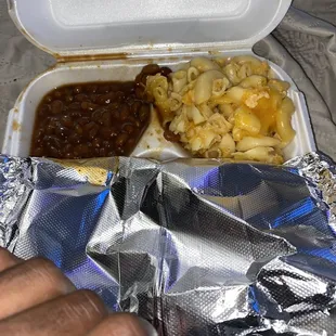 Baked Beans and Mac n Cheese