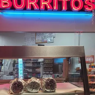 burritos in display case