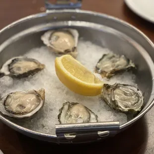Oysters- wow, this was 3/3, salty and one not- both delicious.