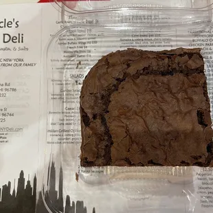 Brownie! Omg soooo delicious! Just sweet enough and not too heavy that it sits in your tummy!