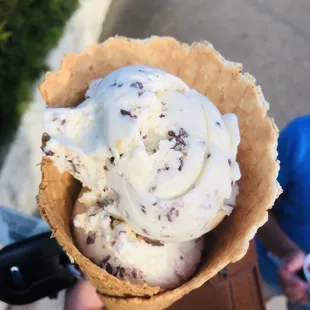Double scoop of chocolate chip cookie dough