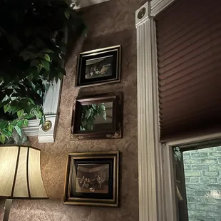 a corner of a living room