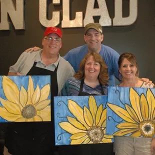 Old friends and sunflowers