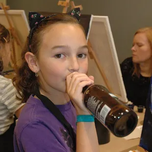 Painting at this level requires a lot of sips!