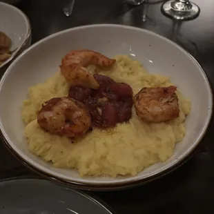Shrimp polenta