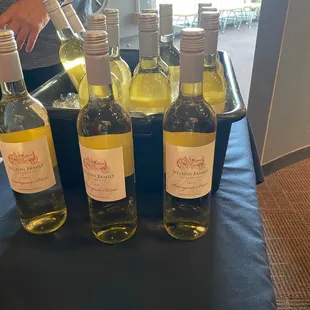 bottles of wine on a table