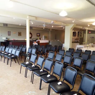 Banquet Room setup for a wedding.