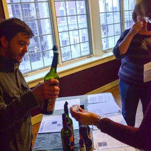 Wine tasting at annual Customer Appreciation day.