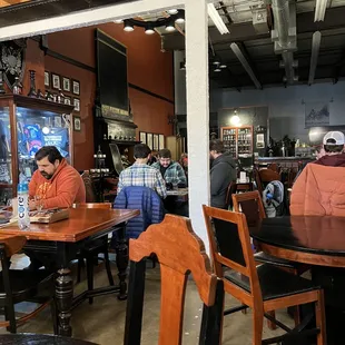 A couple crews of gamers having some brews