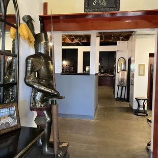Suit of armor near the entry!