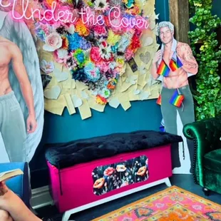 Festive indoor seating.