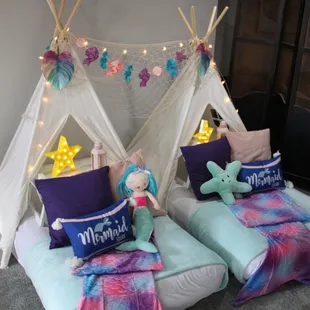 Mermaid teepee glamping experience