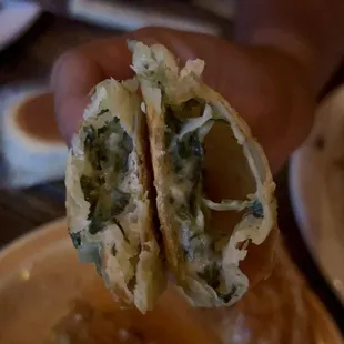 Spinach and cheese empanadas