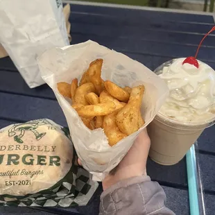 Don&apos;t forget Fries and a milkshake!