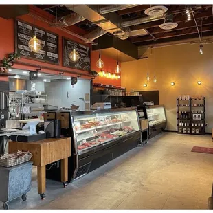 the inside of a restaurant
