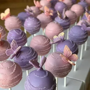 Cake pops for daughter's 2nd birthday - butterfly theme!
