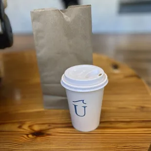 a cup of coffee on a table