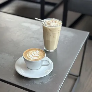 Cappuccino, iced latte