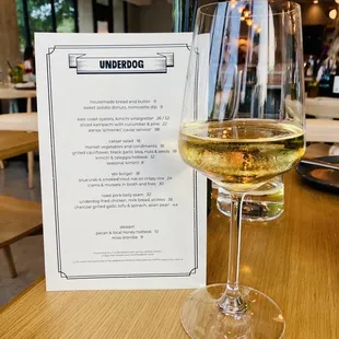 Menu- Sauvignon Blanc