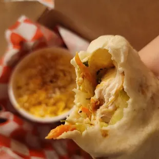 Combo - chicken tender wrap with side Mac and cheese