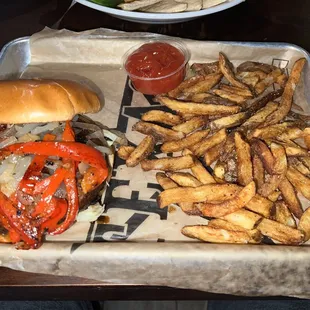 Great Vegan or vegetarian option in Flower Mound. The Shroom (portobello) burger.