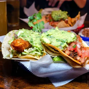 Nick's way tacos baja $7.75 and chorizo $6.50