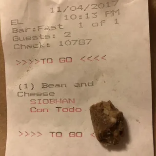 BEAN & CHEESE BURRITO