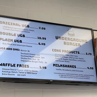 Simple menu like In N Out!